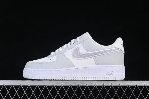 All categories Nk Air Force 1 Air Force series Nk Air Force 1 Low Air Force low-top Nike Air Force 1'07 Low white and gray embroidery Air Force 1 low-top casual sneakers IB6842-100